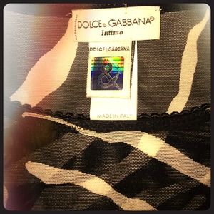 Authentic Dolce & Gabbana Sheer Zebra Print Top