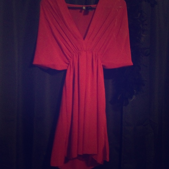 Sheer Red Bisou Bisou Dress