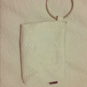 White pouch/ make up bag
