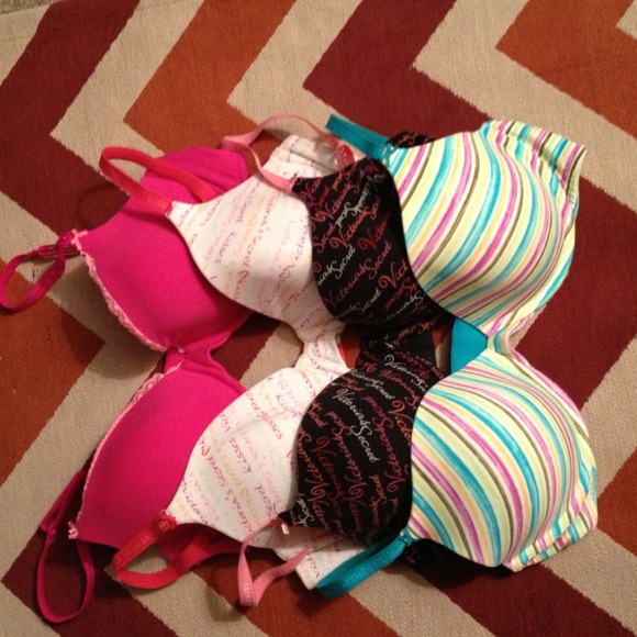 BUNDLE of 4 VS cotton Demi Bra's 38C