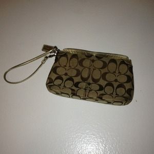 Gold Coach Wristlet