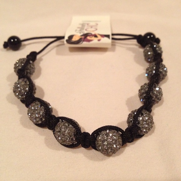 Gray Shambala bracelet
