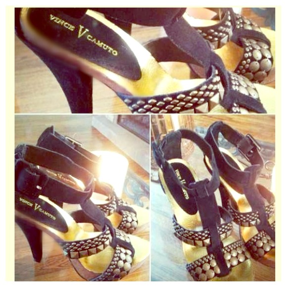 Vince Camuto Shoes - Vince Camuto Black Studded Pumps Size 5 1/2