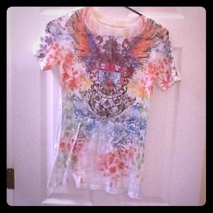 Ed Hardy style burnout tee