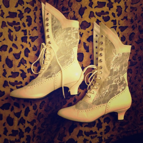 Victorian lace boots