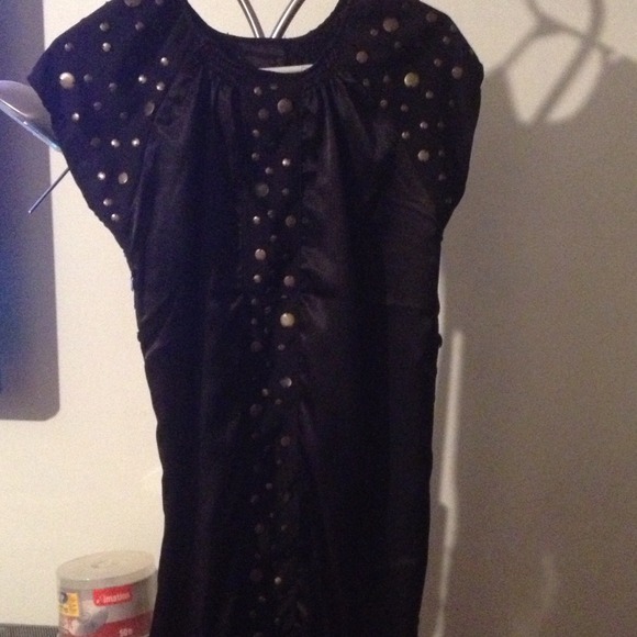 Black Dress with gold emblems - Picture 1 of 3