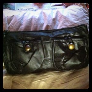 Black Leather Clutch