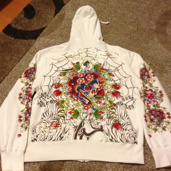 Ed Hardy Outerwear - Ed hardy zip down sweater. Brand NEW