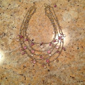 Express Gold and Pink Necklace