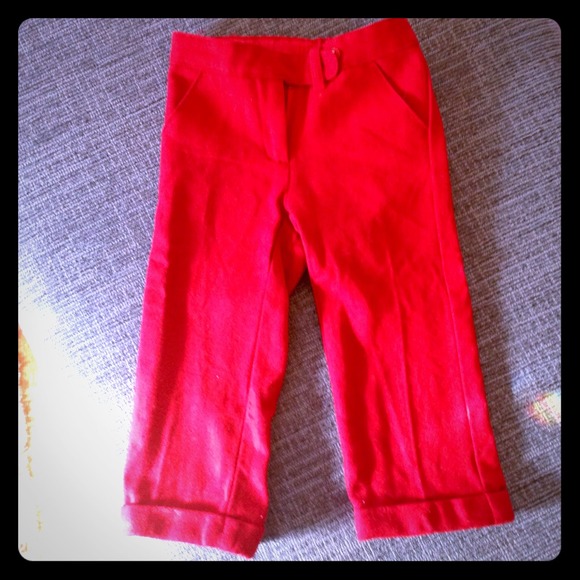 SOLD Janie and Jack Red Wool dress pants