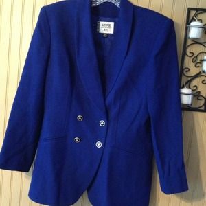 Navy blue skirt suit