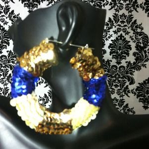 Sequins hoop earrings