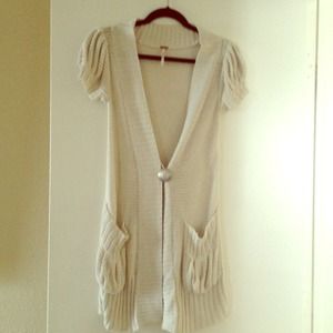 Short sleeve long sweater