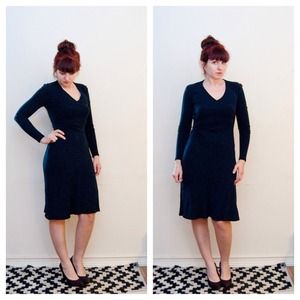 SOLD Navy Tahari knit dress