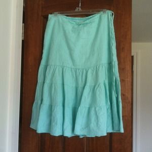 SOLD Gap mint linen skirt