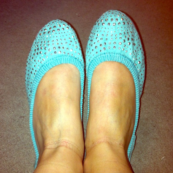 aqua ballet flats
