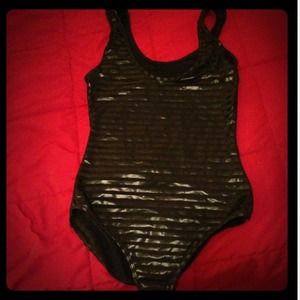 TRADED🌻 AA American Apparel striped mattebodysuit