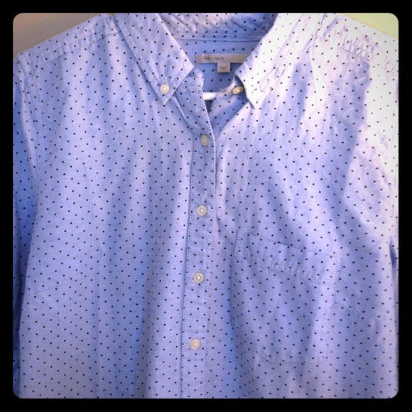 GAP blue dot button down - Picture 1 of 3