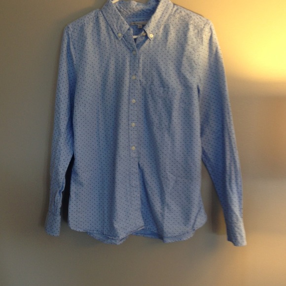 GAP blue dot button down - Picture 2 of 3