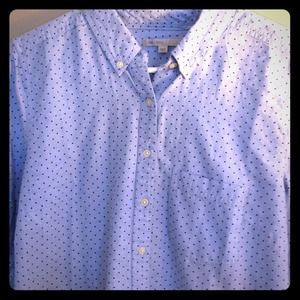 GAP blue dot button down