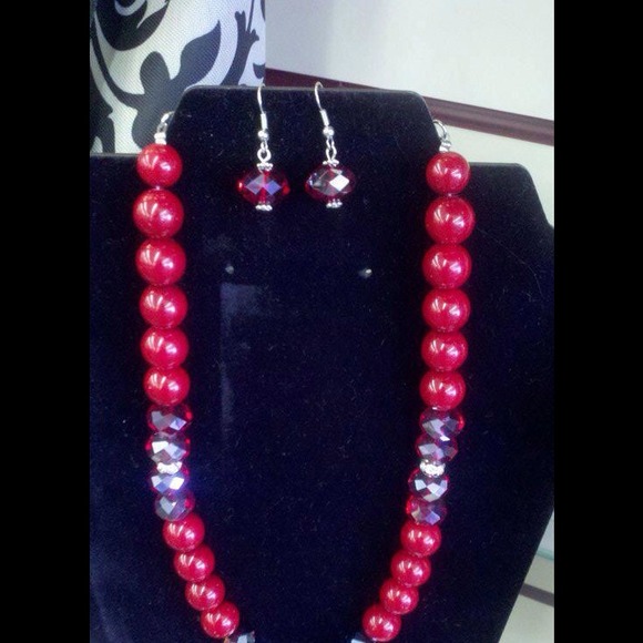 Necklace and earrings