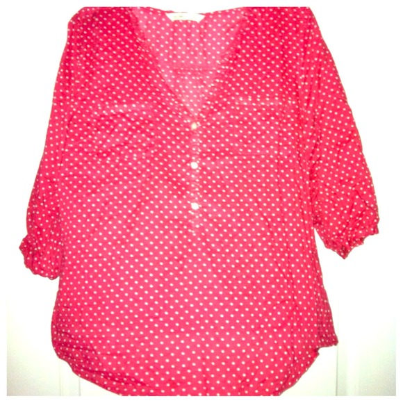 ✨SOLD IN BUNDLE✨Polka dot peasant