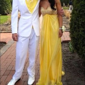 Yellow prom dress
