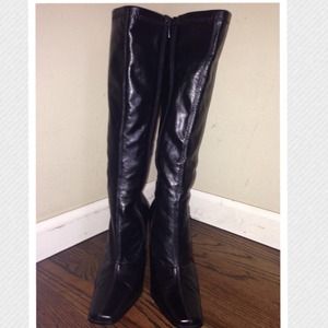 Black knee high boots