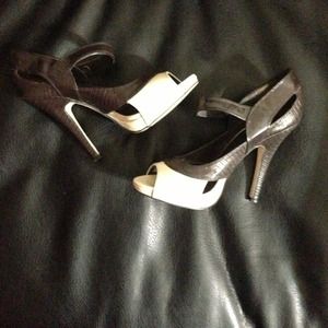 Size 9 Beige and Brown Pumps