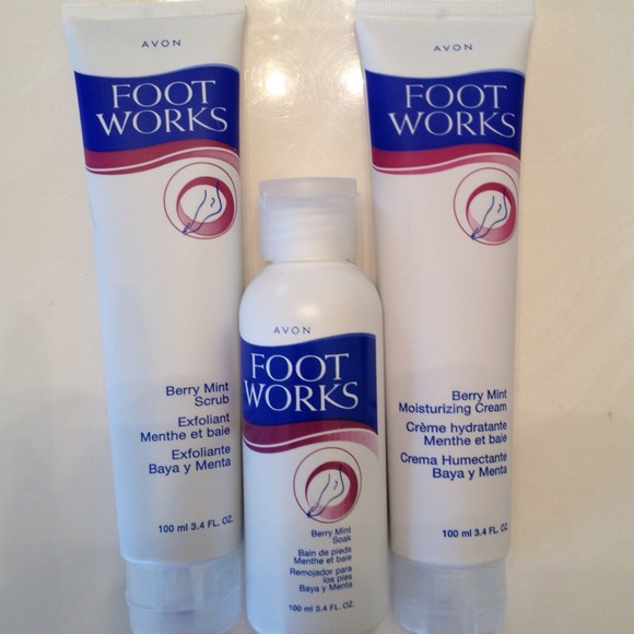 Foot scrub, soak, and moisturizer, berry mint