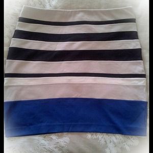 Express Color Block Midi Skirt