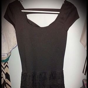 Little Black Dress (Crocheted Skirted Bottom)