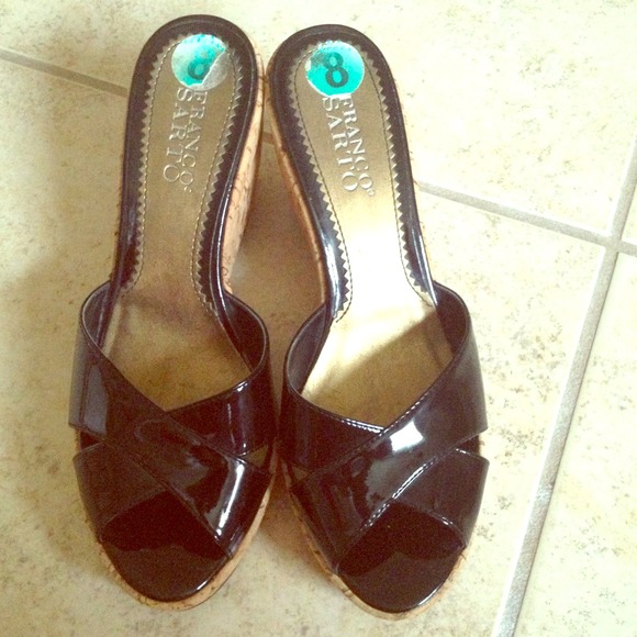 Black Franco Sarto wedges~