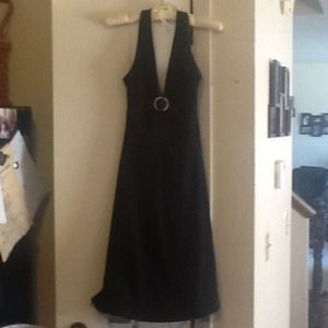 Black on black cocktail dress