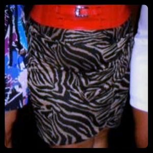Tiger print skirt with a adorable flap
