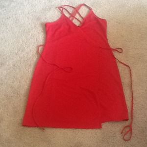Red Hot Wrap Dress