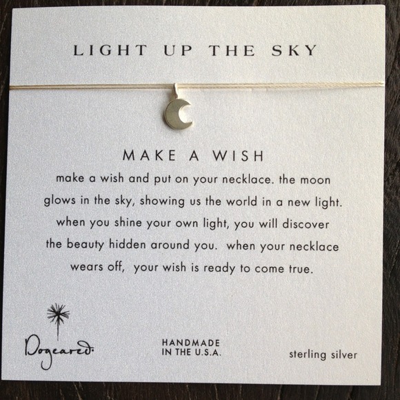 Dogeared Moon Make A Wish Necklace.