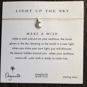 Dogeared Moon Make A Wish Necklace.