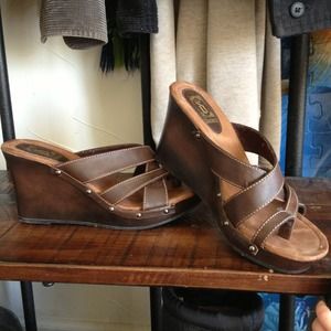 ***SOLD***Brown Wedge Sandals