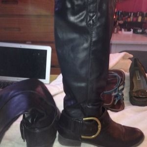 Black riding boots