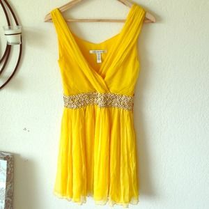 Diane von Furstenberg Yellow 100% silk dress