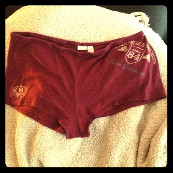 Victoria's Secret sleep shorts.