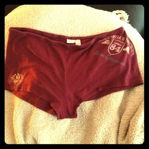 Victoria's Secret sleep shorts.