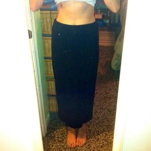 Long black skirt