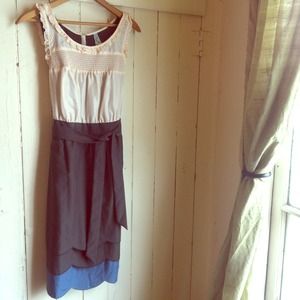 Anthropolgie Maeve scalloped trim dress