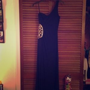 Black and gold Prom dress