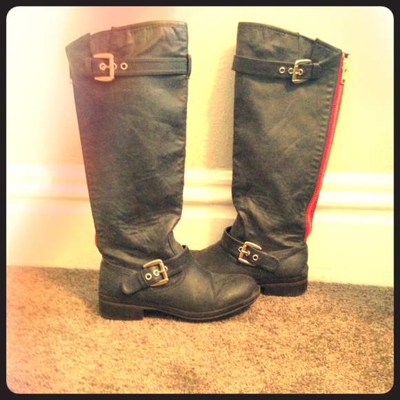 Candie's Boots - Candie's knee high, charcoal boots.