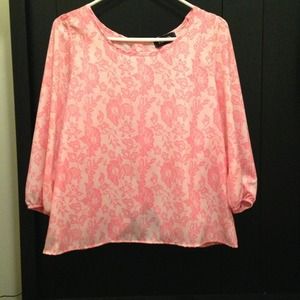 Faux pink lace top