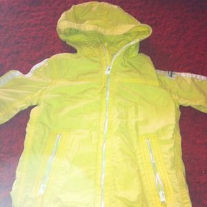 Neon yellow &white Abercrombie jacket