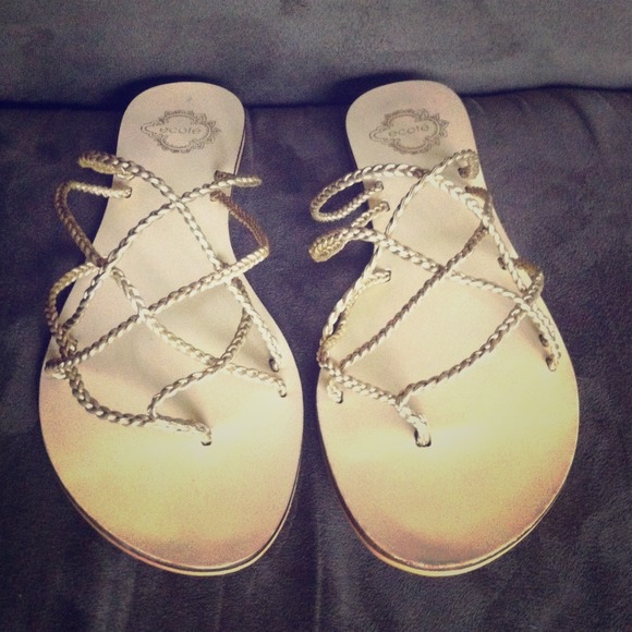 ****SOLD**** Gold Strappy Sandals